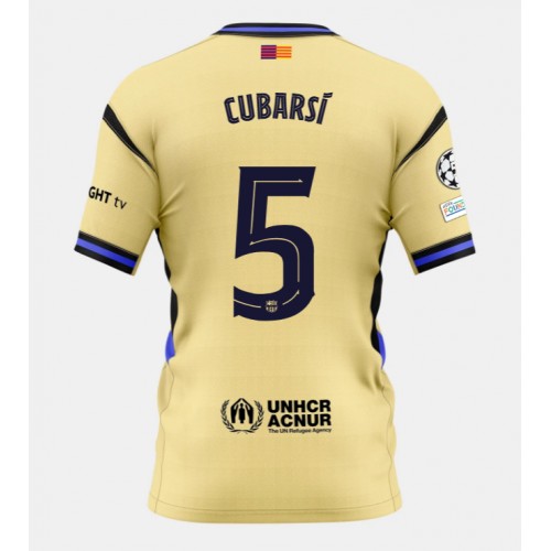 Lacne Muži Futbalové dres Barcelona Pau Cubarsi #5 2025-26 Krátky Rukáv - Preč